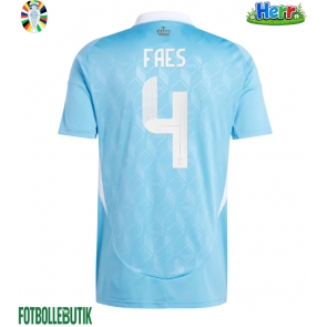 Belgien Wout Faes #4 Bortatröja EM 2024 Kortärmad